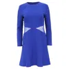 Sandro Lace Cutout Dress In Blue Polyester In Multi