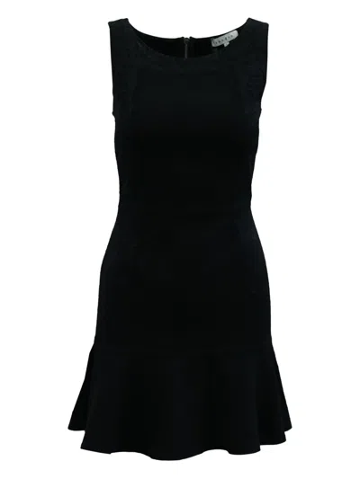 Pre-owned Sandro Lace-detail Dress In Black