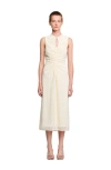 Sandro Lace Keyhole Maxi Dress In Neutral