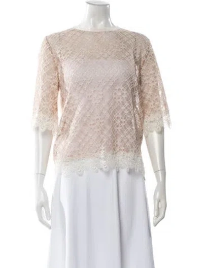 Pre-owned Sandro Lace Lace Pattern Blouse In Multi
