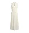 Sandro Womens Rhinestone-embellished Sleeveless Lace Maxi Dress Ecru In White