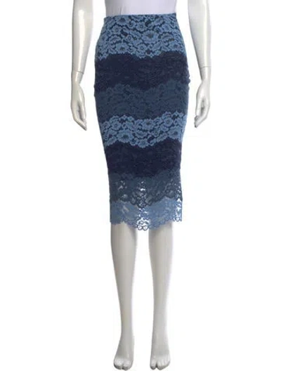 Pre-owned Sandro Lace Midi Length Skirt In Blue