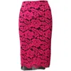 Sandro Lace Midi Skirt In Pink Polyester In Pink