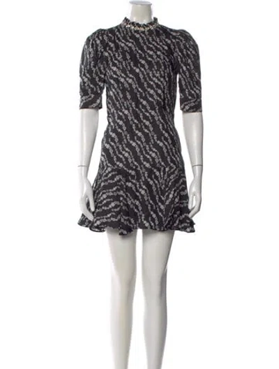 Pre-owned Sandro Lace Mini Dress In Black