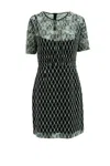 Sandro Lace Mini Dress In Black Polyamide In Black