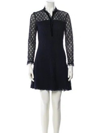 Pre-owned Sandro Lace Mini Dress In Multi