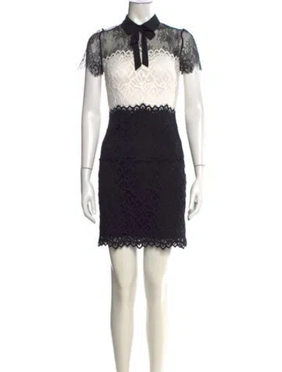 Pre-owned Sandro Lace Mini Dress In Multi
