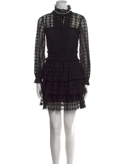 Pre-owned Sandro Lace Mini Dress W/ Tags In Black