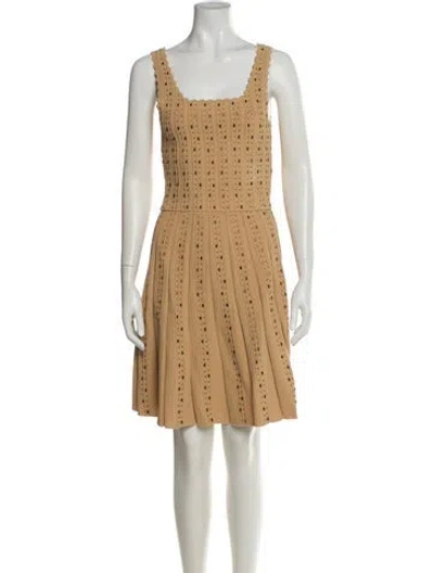 Pre-owned Sandro Lace Pattern Beaded Accents Skirt Set In Neutral