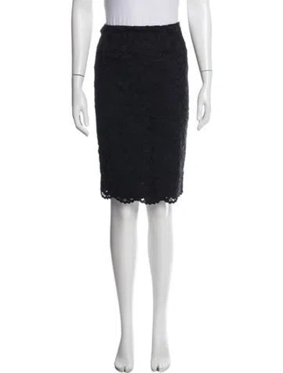 Pre-owned Sandro Lace Pattern Knee-length Skirt In Blue