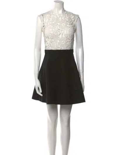 Pre-owned Sandro Lace Pattern Mini Dress