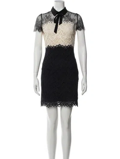 Pre-owned Sandro Lace Pattern Mini Dress