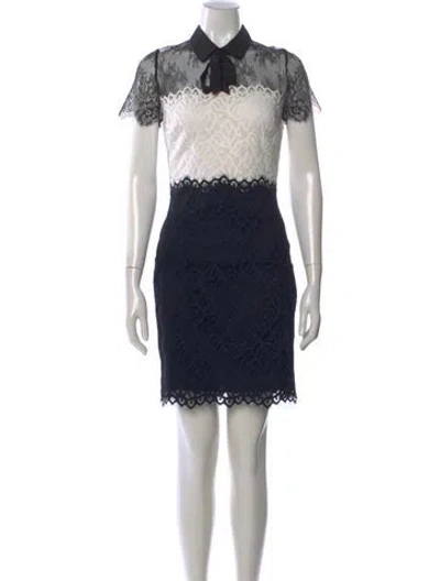 Pre-owned Sandro Lace Pattern Mini Dress