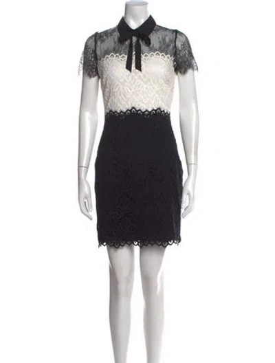 Pre-owned Sandro Lace Pattern Mini Dress