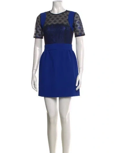 Pre-owned Sandro Lace Pattern Mini Dress