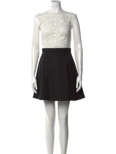 Pre-owned Sandro Lace Pattern Mini Dress