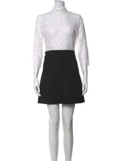 Pre-owned Sandro Lace Pattern Mini Dress In Multi