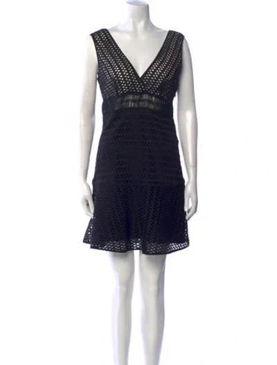 Pre-owned Sandro Lace Pattern Mini Dress W/ Tags In Multi