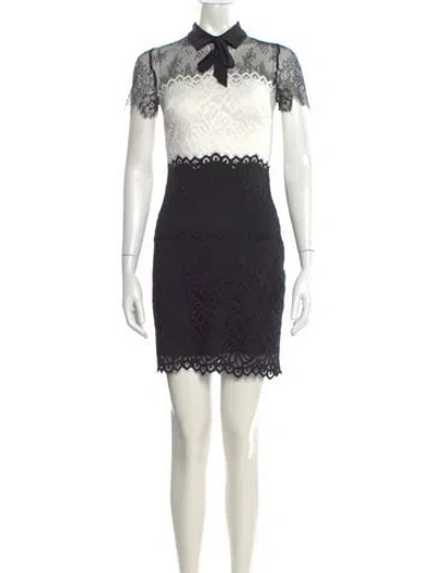 Pre-owned Sandro Lace Pattern Mini Dress W/ Tags In Multi