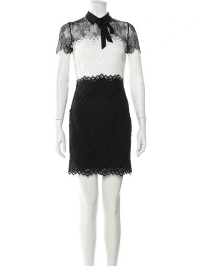 Pre-owned Sandro Lace Pattern Mini Dress W/ Tags In Multi