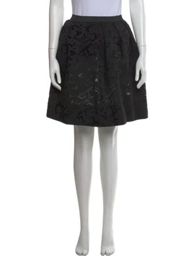 Pre-owned Sandro Lace Pattern Mini Skirt In Black