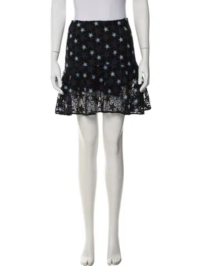 Pre-owned Sandro Lace Pattern Mini Skirt In Multi