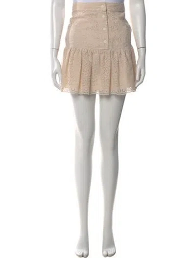 Pre-owned Sandro Lace Pattern Mini Skirt In Pink