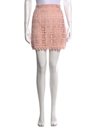 Pre-owned Sandro Lace Pattern Mini Skirt In Pink