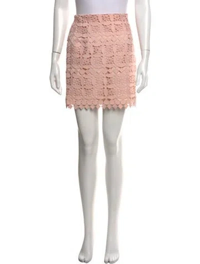 Pre-owned Sandro Lace Pattern Mini Skirt In Pink