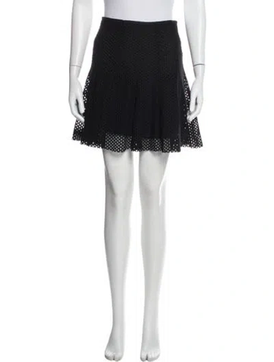 Pre-owned Sandro Lace Pattern Mini Skirt W/ Tags In Blue