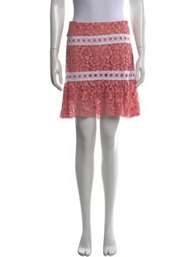 Pre-owned Sandro Lace Pattern Mini Skirt W/ Tags In Pink