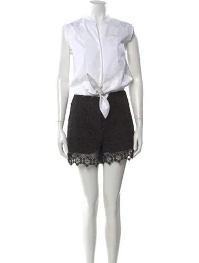 Pre-owned Sandro Lace Pattern Romper In White