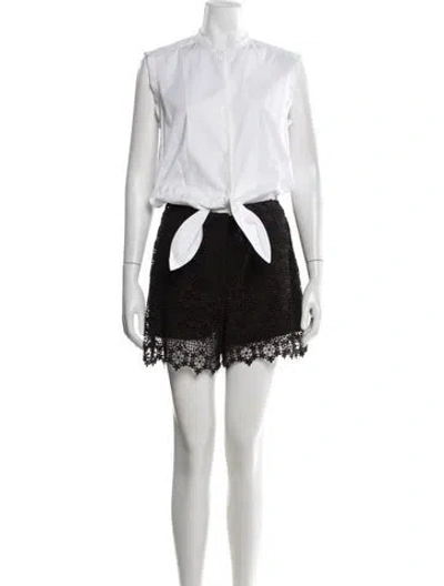 Pre-owned Sandro Lace Pattern Romper In White