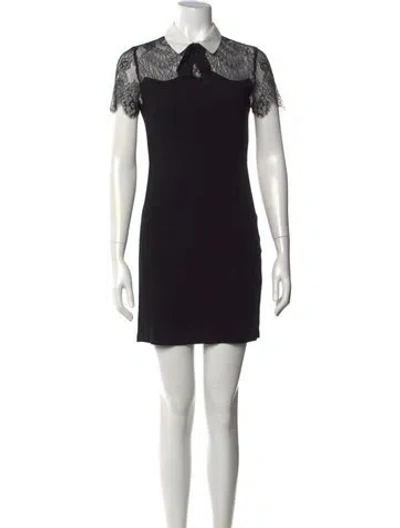 Pre-owned Sandro Lace Pattern Short Sleeve Top In Multi