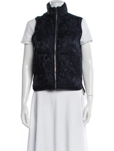 Pre-owned Sandro Lace Pattern Vest In Blue