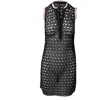 Sandro Lace Sheath Dress In Black Polyester In Black