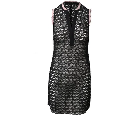 Sandro Lace Sheath Dress In Black Polyester