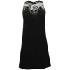 Sandro Lace Shift Dress In Black Polyester In Black
