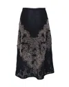 Sandro Lace Skirt In Black Polyamide