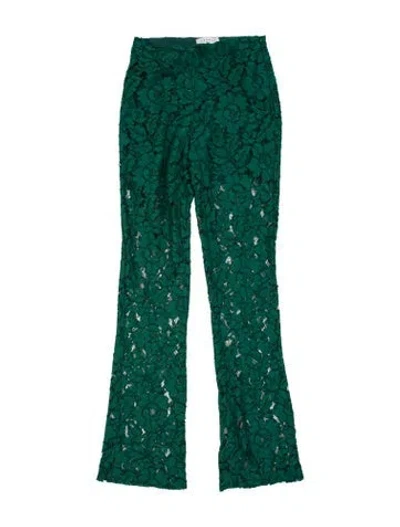 Pre-owned Sandro Lace Straight Leg Pants In Green