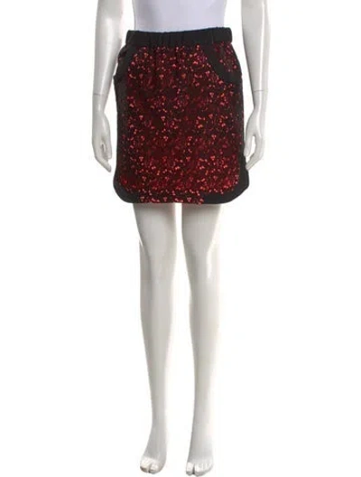 Pre-owned Sandro Lace Trim Embellishment Mini Skirt In Multi
