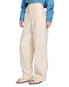 Sandro Leon Wide Lace-up Jeans In Sand