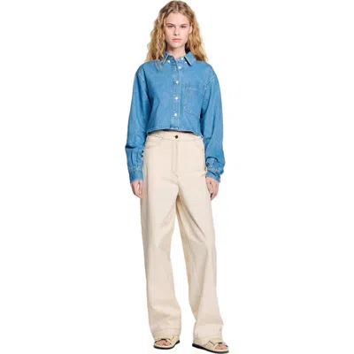 SANDRO SANDRO LACE-UP JEANS