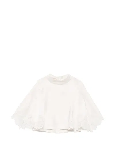 Sandro Lace-trim Cropped Top In Multi