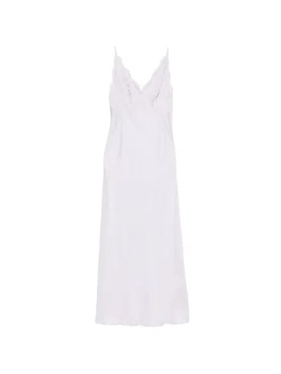 Sandro Lace-trim Maxi Dress In Purple