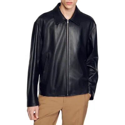 SANDRO SANDRO LAMBSKIN JACKET