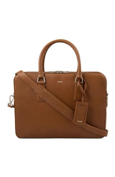 SANDRO SANDRO LARGE GRAINED LEATHER BRIEFCASE