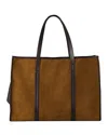 Sandro Womens  Large Suede Tote Bag In Camel