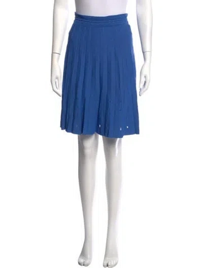 Pre-owned Sandro Lasercut Accents Mini Skirt In Blue