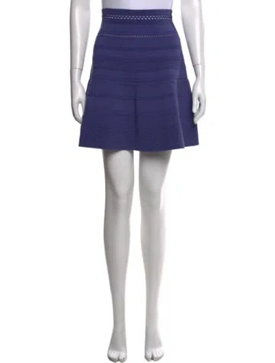 Pre-owned Sandro Lasercut Accents Mini Skirt In Purple